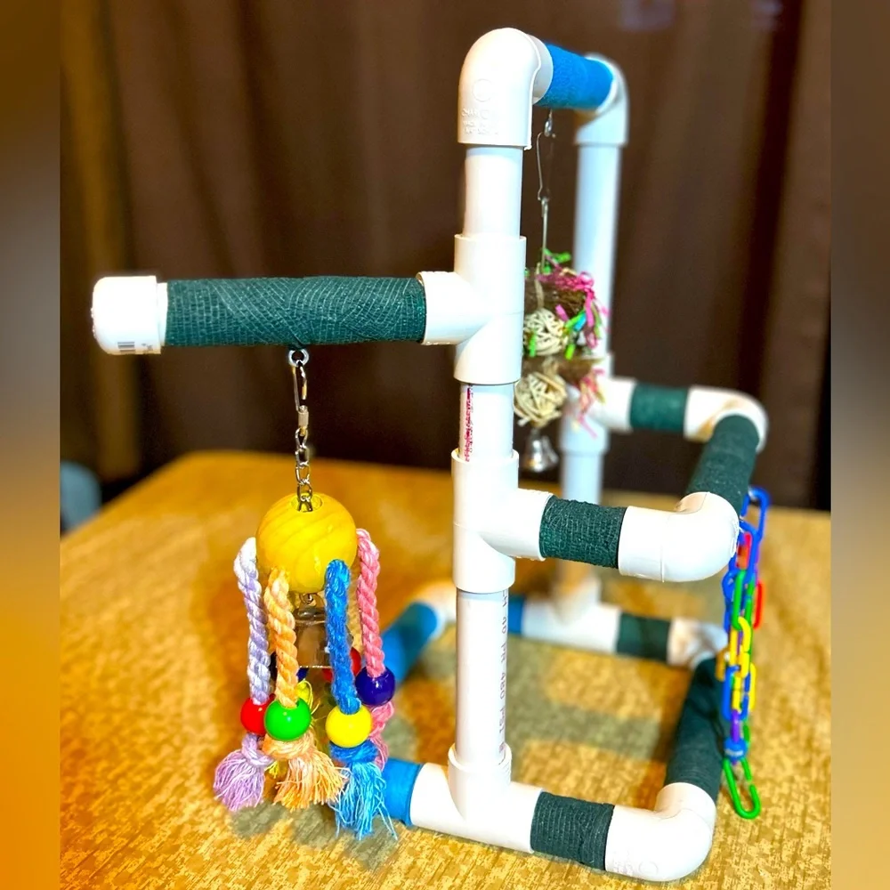Handmade Bird Perch/Play gym